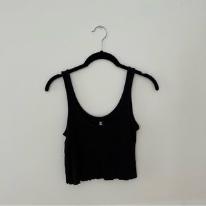 Knit Black Crop Top